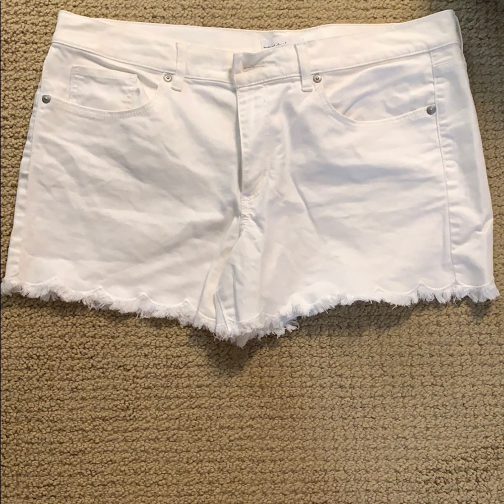 White denim shorts